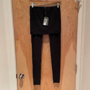 NWT AllSaints Raffi black skirted leggings, size M